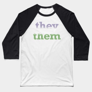 Genderqueer They Them Waves Baseball T-Shirt
